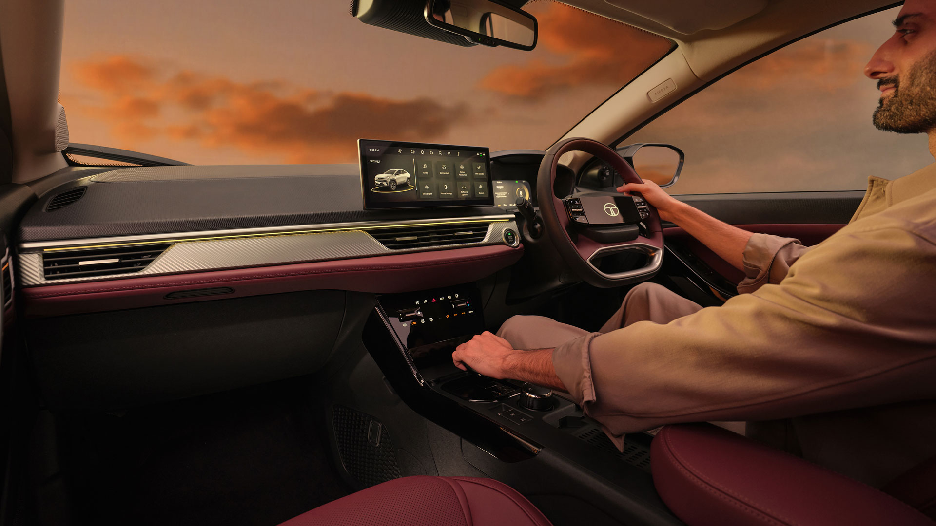 Tata Curvv interior — Sculpted cockpit