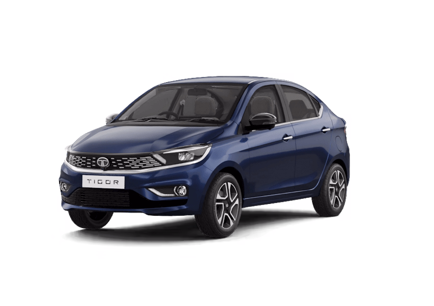 Tata Tigor.ev in Arizona Blue